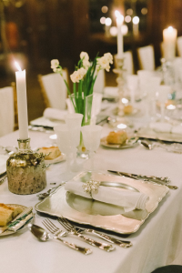 wedding table with cutlery