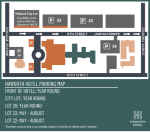 Haworth Hotel Parking Map