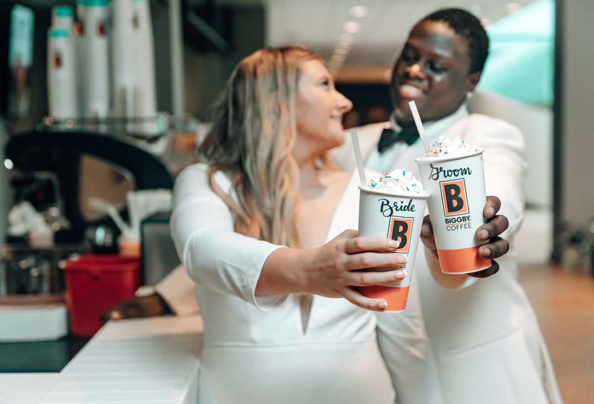 couple with biggby coffee